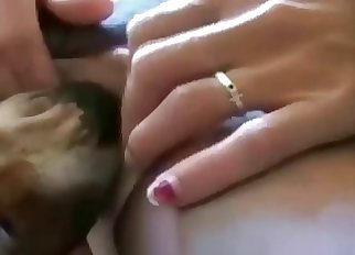 Stunning pussy licking action in the bestiality style